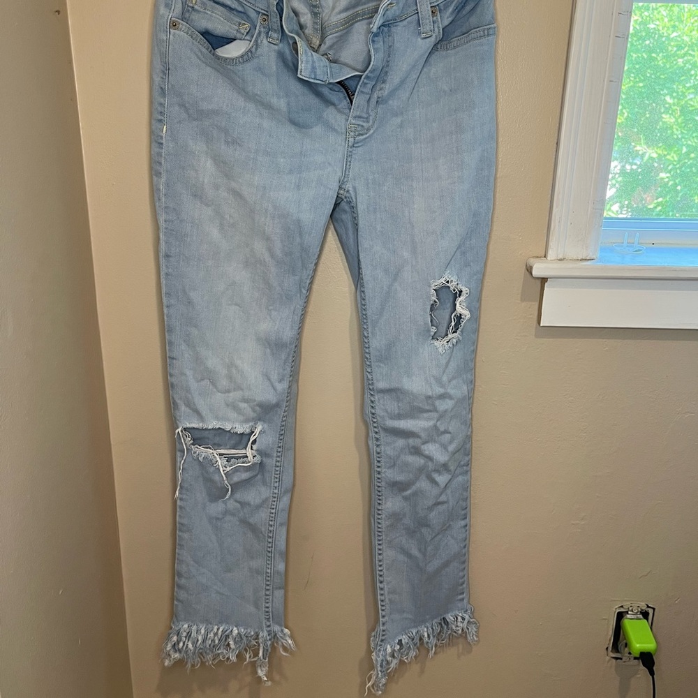 Free people ripped jeans (light wash)